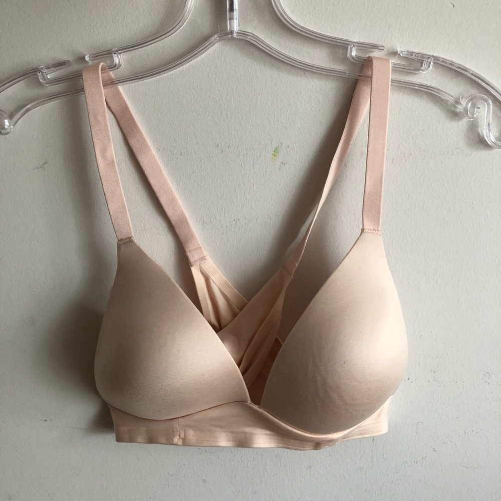 aerie wireless beige bra